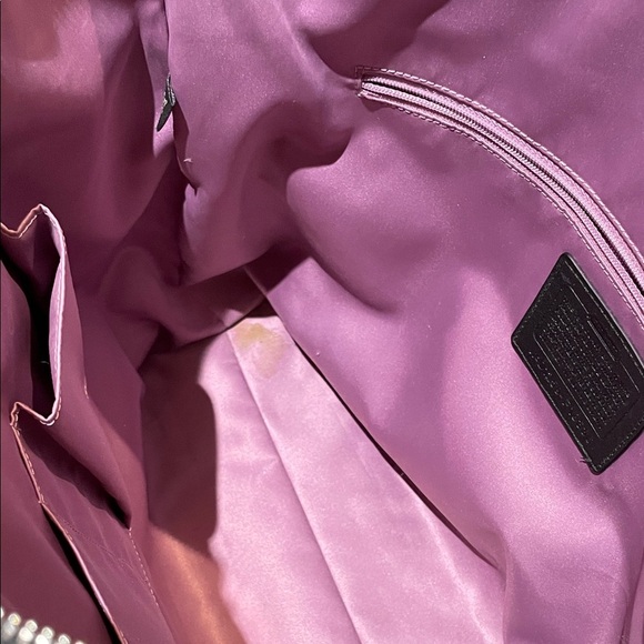 Authentic COACH Laura Circle Signature Black Leather Bag / Purse / Tote - LARGE - Picture 7 of 16